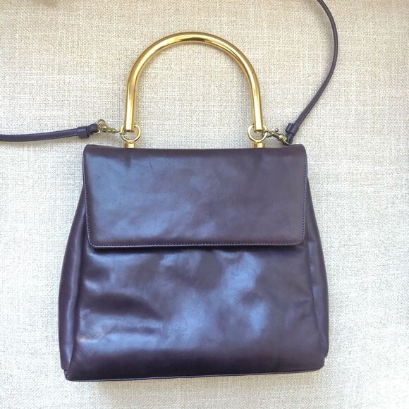 Joseph B Exclusive New York Purple Satchel Bag - Picture 1 of 8